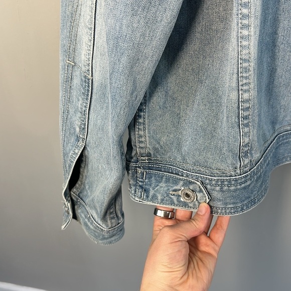 CR7 Blue Shadow Patch Trucker Jacket Size XL - Picture 15 of 16